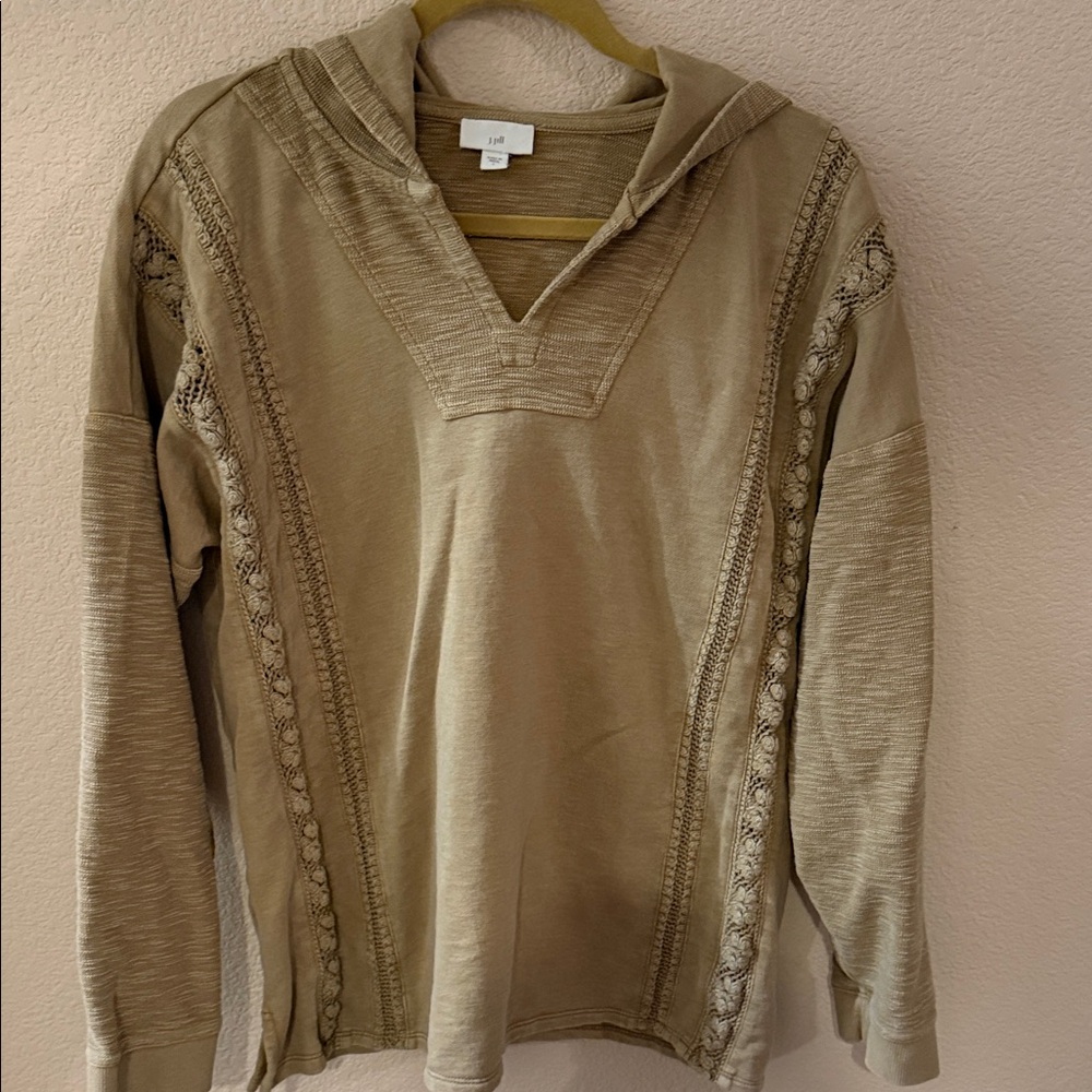 J. Jill Textured Tan Knit Top